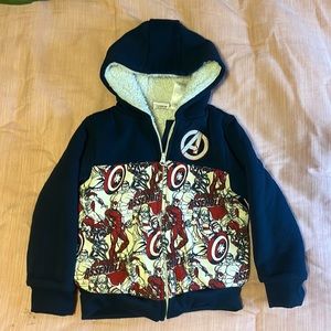 Marvel Avengers Sherpa-Lined Zip-Up Hoodie